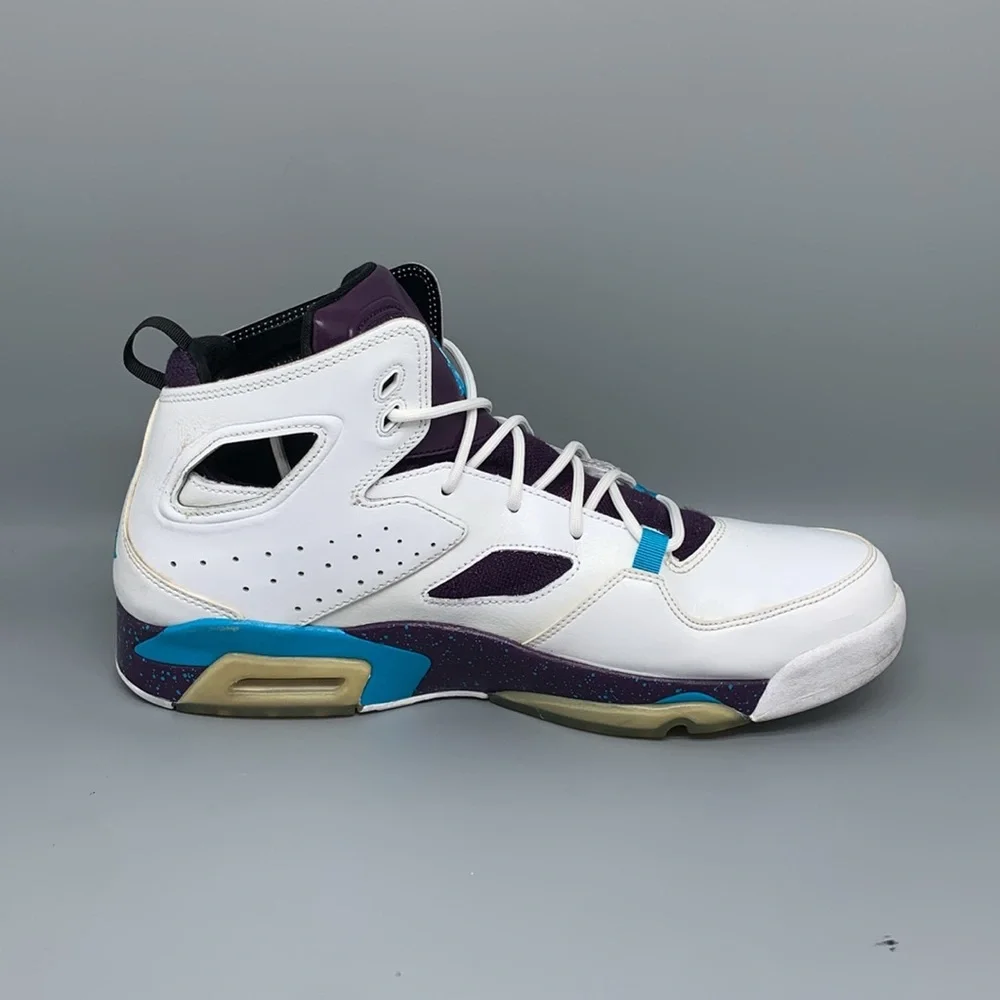 Jordan Flight Club '91 White Blue Lagoon Shoes‎ 555475-105 Men's Sz 11.5